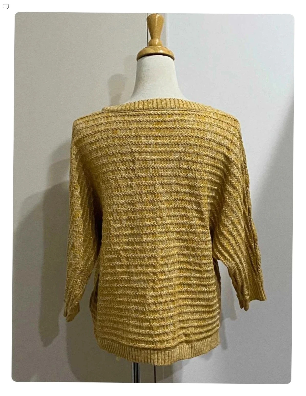 Jersey de malla texturizada amarillo mostaza y dorado talla L 🌟 – photo 4